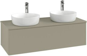 V&B Waschtischunterschrank Antao mit Frontstruktur in Weiß, B/T/H: 120 x 50 x 50 cm - Bild 1