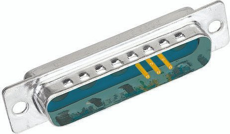 HARTING Steckverbinder 09 69 311 5094 09693115094 mit 9 Polen und Lötkelch in Silber - Bild 1