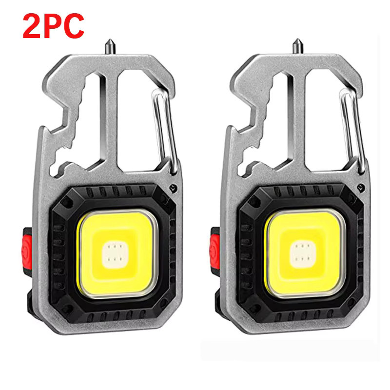 SSET Ultra Schlüsselanhänger Mini COB LED Taschenlampe mit wiederaufladbarem Akku in Grau oder Weiß - Bild 4