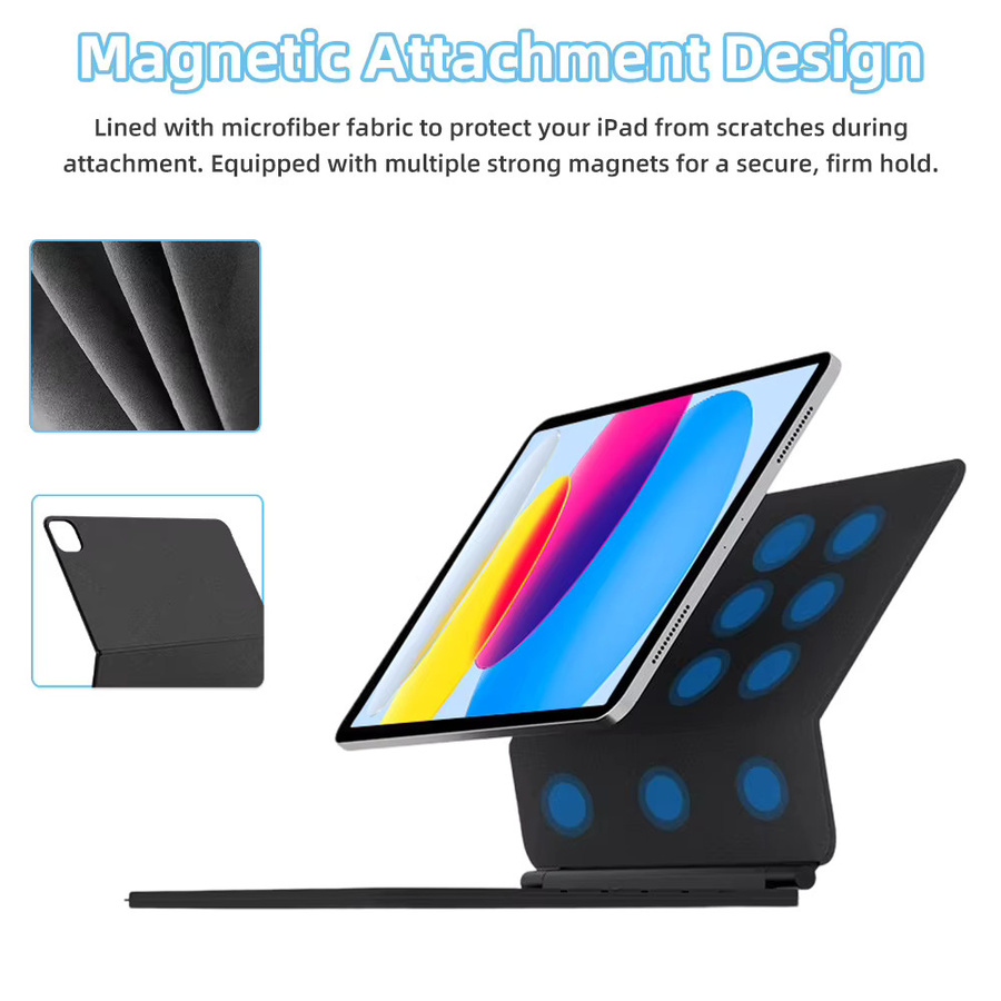 Apple Magic Keyboard Magnetische Hülle für iPad Pro 11 und 12.9 sowie iPad Air 4 und 5, iPad 10. und 11. Generation, Farbe: Schwarz - Bild 2