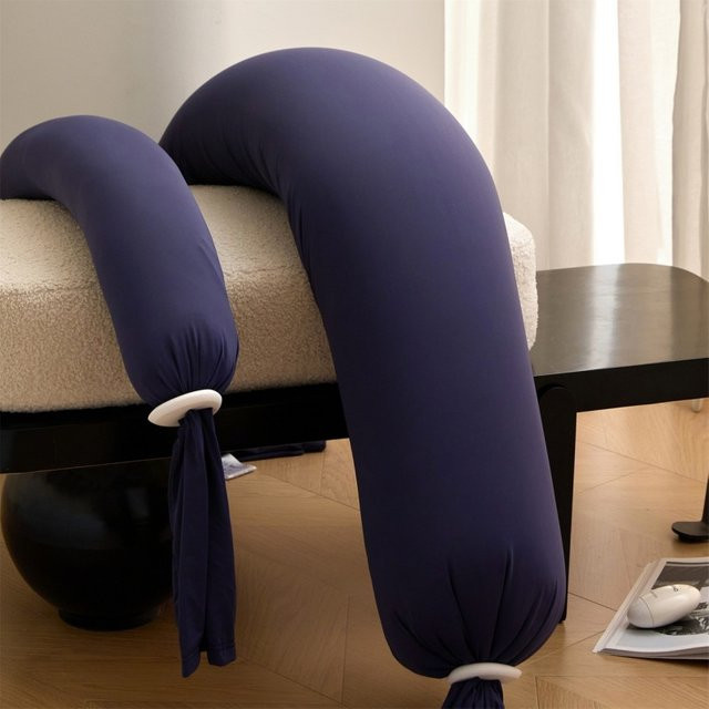 Kühlendes Körperkissen für Erwachsene von EGW in Blau, verstellbar mit abnehmbarem und waschbarem Bezug, B: 18 cm, L: 130 cm - Bild 1