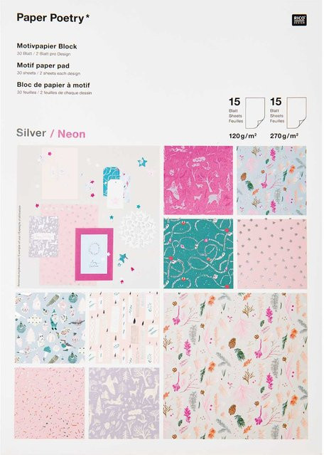 Rico Design Paper Poetry Motivpapier Nostalgic Christmas in Mehrfarbig mit 30 Blatt - Bild 1