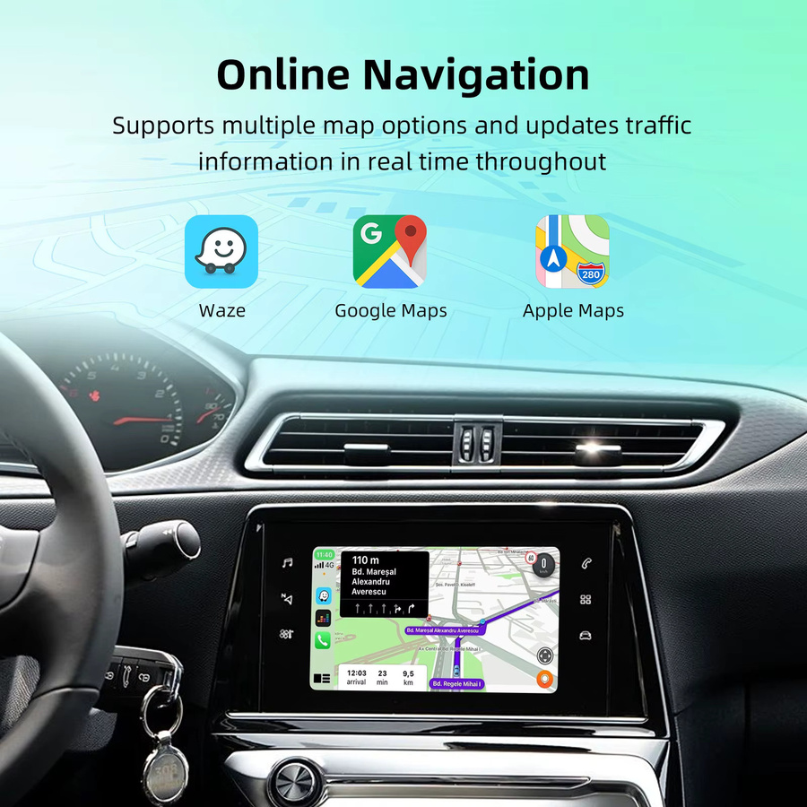 ANYFAR OEM Bildschirm-Upgrade-Decoder-Box für Peugeot und Citroen 2013-2018 mit 7-Zoll-Bildschirm für SMEG/MRN-Systeme inklusive CarPlay und Android Auto in Schwarz - Bild 7