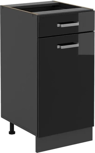 Vicco Küchenunterschrank R-Line Schubunterschrank in Anthrazit und Schwarz mit Hochglanz-Finish, Breite: 40 cm - Bild 2
