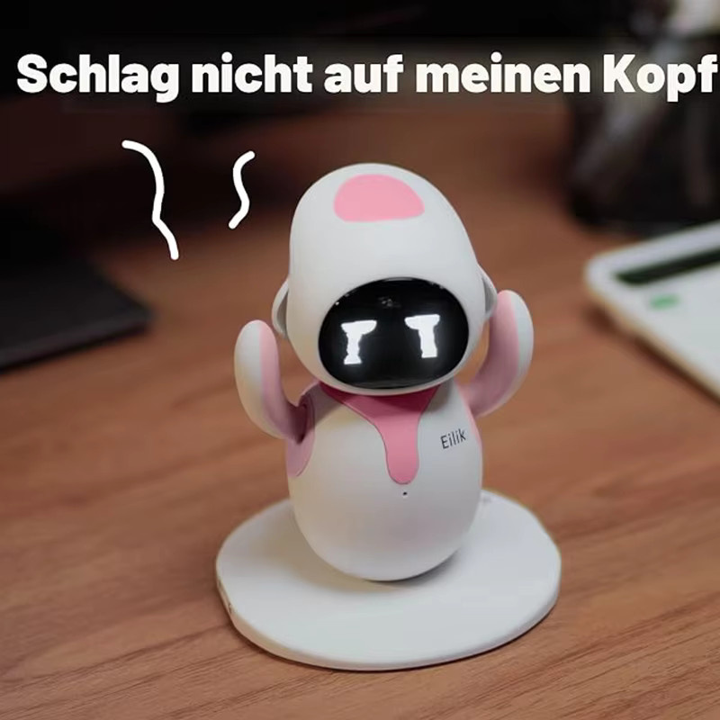 EIlik Desktop-Begleiterroboter mit emotionaler Intelligenz und Multi-Roboter-Interaktion in Pink und Weiß - Bild 3