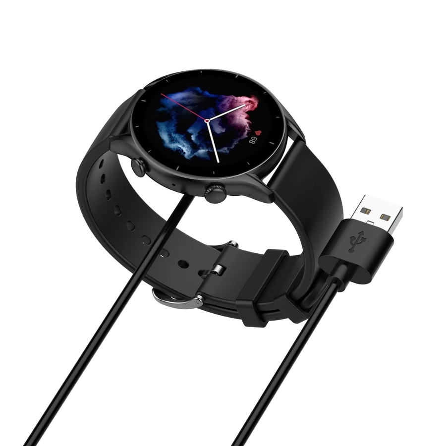 FIFATA USB Ladekabel für Amazfit Smartwatches, 1 m Länge, Schwarz - Bild 3
