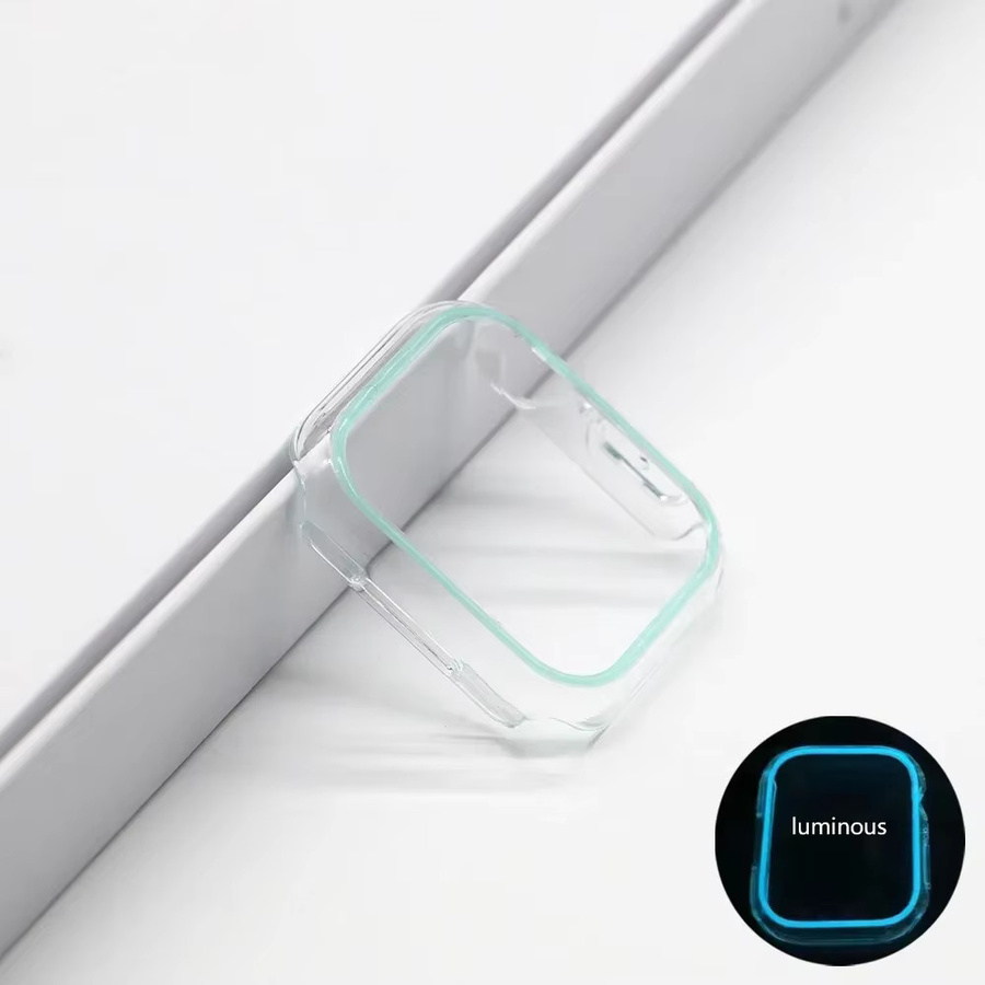 OAKCHARM Leuchtende Schutzhülle für Apple Watch Case in Blau, Stoßstangenrahmen aus hartem PC für iWatch 8 7 6 5 SE und Ultra - Bild 5