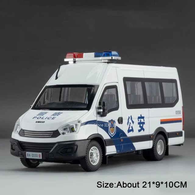Linyi toy car Polizeiauto, Spielfahrzeug, 1:24, mit Ton und Licht, ab 14 Jahren - Bild 1