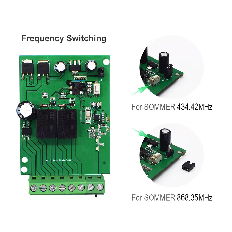 SOMMER Garagentor-Fernbedienungs-Empfänger SOMMER 4020 4026 TX03-868-2 Schaltmodul-Empfänger 868MHz 434.42MHz - Bild 2