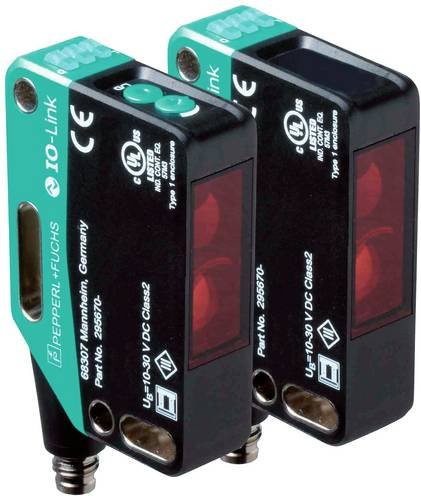Pepperl+Fuchs Laser-Einweg-Lichtschranke OBE40M-R201-SEP-IO-V3-L 301128 in Rot und Multicolour - Bild 1