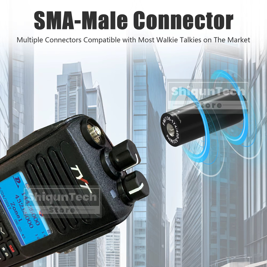 Nagoya NA-805 Mini Dual Band Antenne mit SMA-Stecker in Schwarz für Walkie Talkies wie TH-UV8000D, MD-UV390 Plus und MD-UV380 - Bild 2