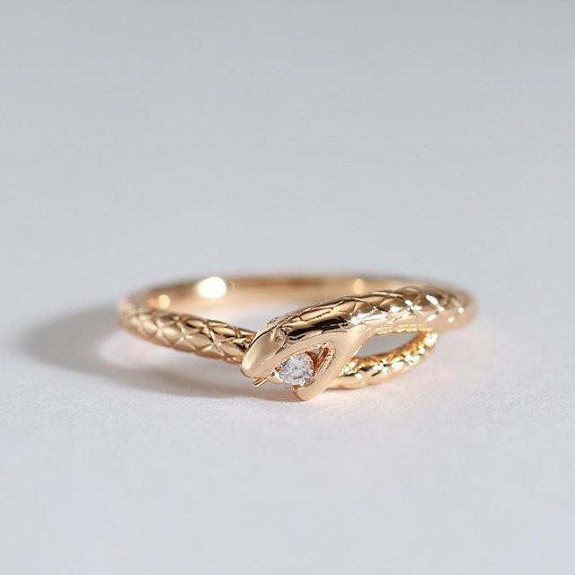 Kinel Schlangenringe, Kupfer, Gold, Zirkonia, Damen - Bild 1