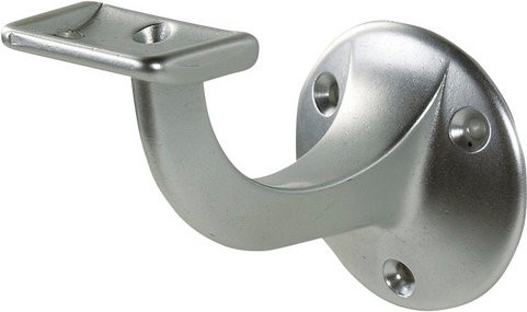 ALPERTEC Handlaufstütze F1 aus Aluminium in Silber für Handläufe mit 42,4 mm Durchmesser - Bild 1
