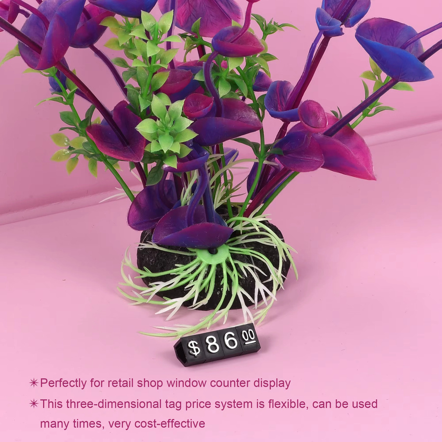Uxcell Mini-Würfel Ausstellungsständer mit Nummernbuchstaben und Preisschildern, 10 Sets in Gold, Silber und Schwarz - Bild 3