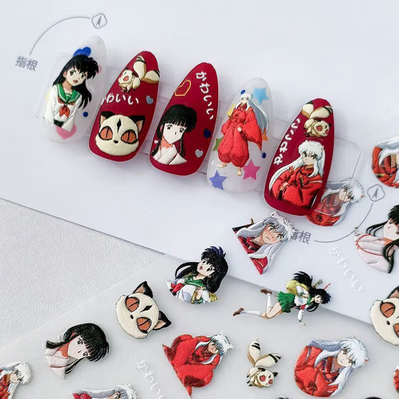 Bandai Nagel-Dekorationsaufkleber Kagome Higurashi Anime-Muster, Damen - Bild 3