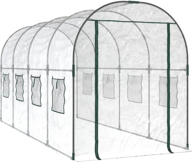 Gewächshaus furnicato transparent aus PVC und pulverbeschichtetem Stahl, B/T/H: 400 x 160 x 190 cm - Bild 1
