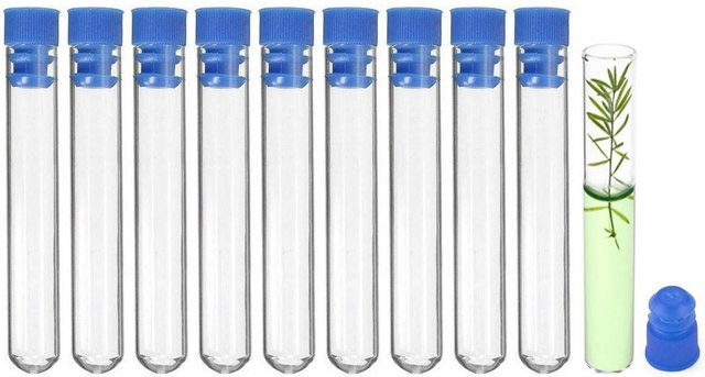 10 Stück Reagenzgläser aus Borosilikatglas von xiaolang, transparent, B/H: 12 x 7,5 mm - Bild 1