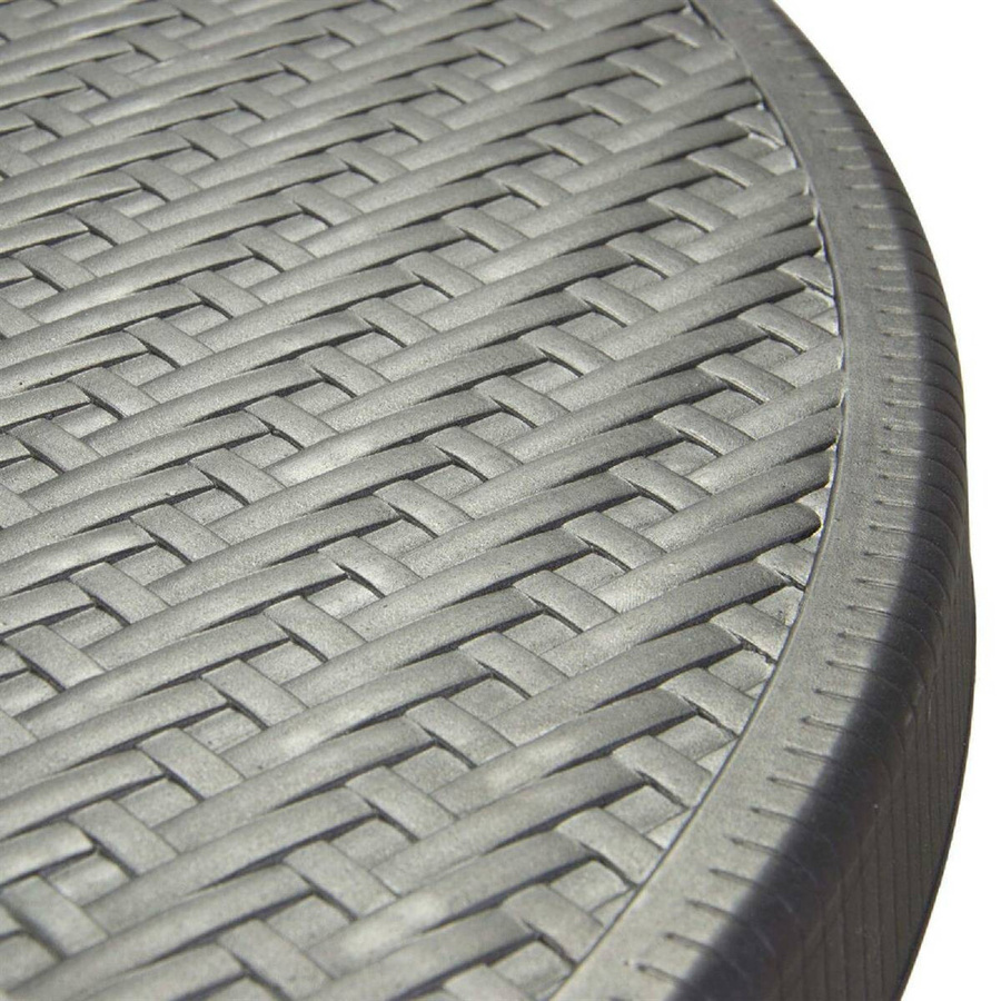 VCM Klapptisch in Rattan-Optik schwarz, zusammenklappbarer Stehtisch aus Kunststoff und Metall, Höhe: 110 cm, Durchmesser: 80 cm - Bild 3