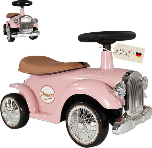 Lemodo Rutschauto Retrodesign pink mit Licht und Sound ab 1 Jahr - Bild 1