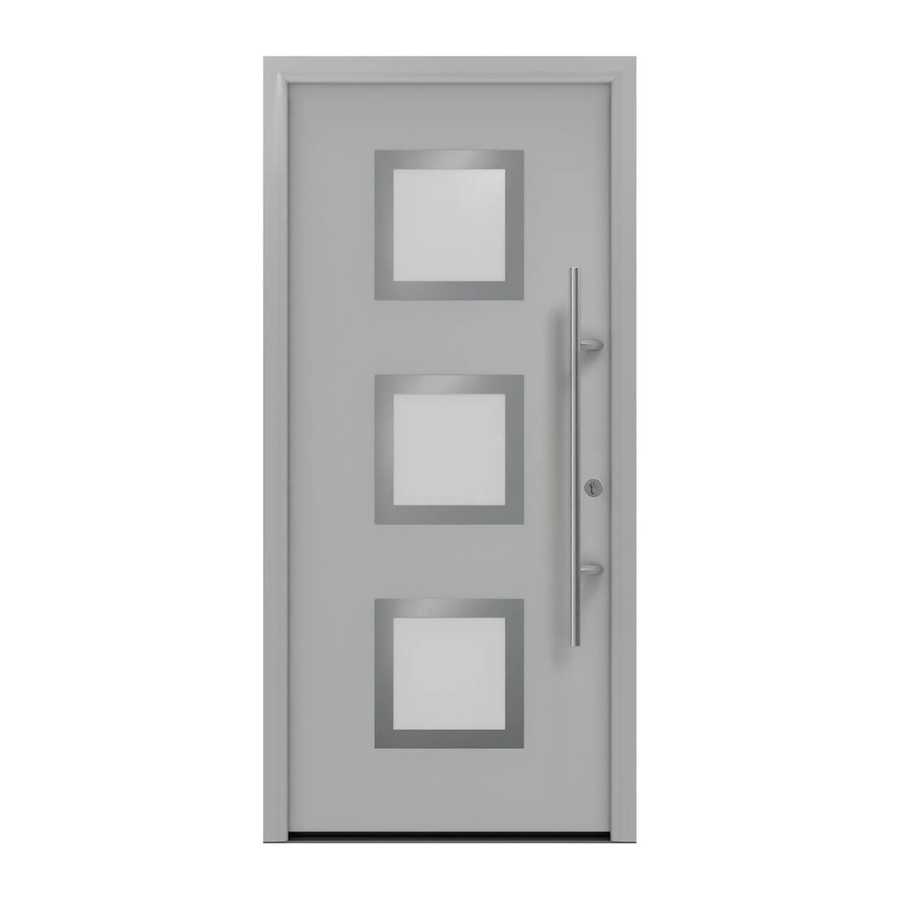 EcoStar Haustür Isopro Secur IPS 810S in Weißaluminium mit Glaseinsatz, moderne Sicherheitstür aus Aluminium und Stahl, RC2, B: 110 cm, H: 210 cm, DIN Rechtsausführung - Bild 2
