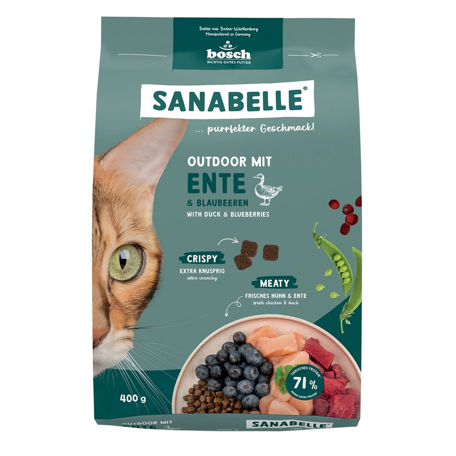 Sanabelle Katzen-Trockenfutter Outdoor Ente & Blaubeeren 400 g - Bild 2