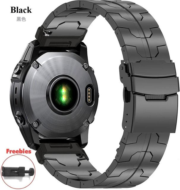 XIAOLU Uhrenarmband Titan, schwarz, Unisex - Bild 1