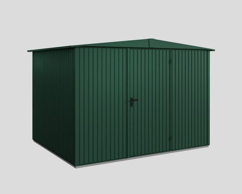 Ecostar Gerätehaus Trend-S aus Metall in Grün, B/H/T: 302,8 x 219,4 x 238 cm - Bild 1