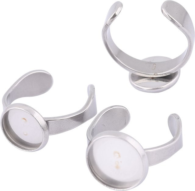 Ring-Basisfassungen Edelstahl, Silber, Unisex - Bild 1