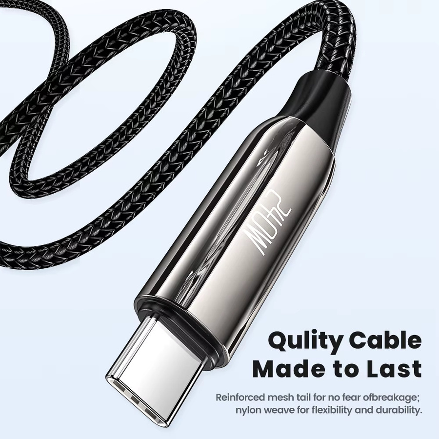 Toocki USB-C auf USB-C PD3.1 Schnellladekabel 240 W, Datenkabel in Schwarz - Bild 6