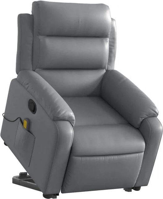 vidaXL Massagesessel mit Aufstehhilfe in Grau aus Kunstleder - Bild 1