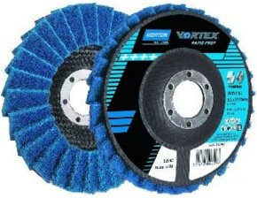 Norton Vlies-Fächerscheibe VTX Rapid Prep Low Flex-125 Blau Sehr Fein für Winkelschleifer - Bild 1