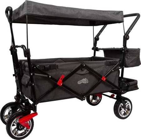 Small Foot Bollerwagen mit Dach, faltbar und höhenverstellbar, Mehrfarbig