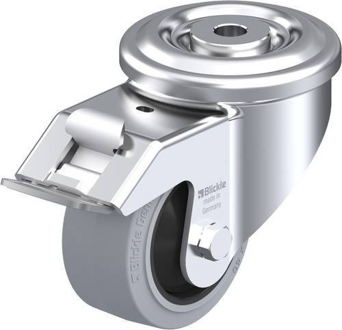 Blickle LKR-POEV 82KF-FI-SG Lenkrolle mit Feststeller, Rad-Durchmesser: 80 mm, Tragfähigkeit: 170 kg, Farbe: Grau/Schwarz/Silber - Bild 1