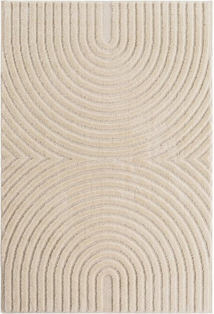 Ayyildiz Kurzflorteppich im Boho-Design, Farbe Creme/Beige, B/T/H: 80 x 250 x 0,8 cm - Bild 1