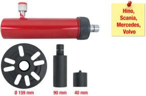 KS Tools Universal-Riemenscheiben-Abzieher-Satz mit Hydraulik-Zylinder, 4-teilig, rot - Bild 1