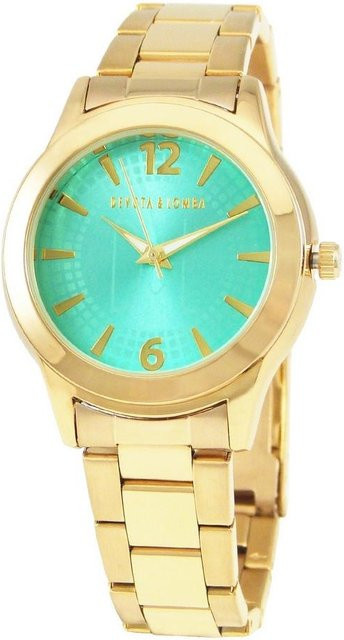 DEVOTA & LOMBA Armbanduhr, Quarz, Edelstahl, Blau, 37 mm, Damen - Bild 1