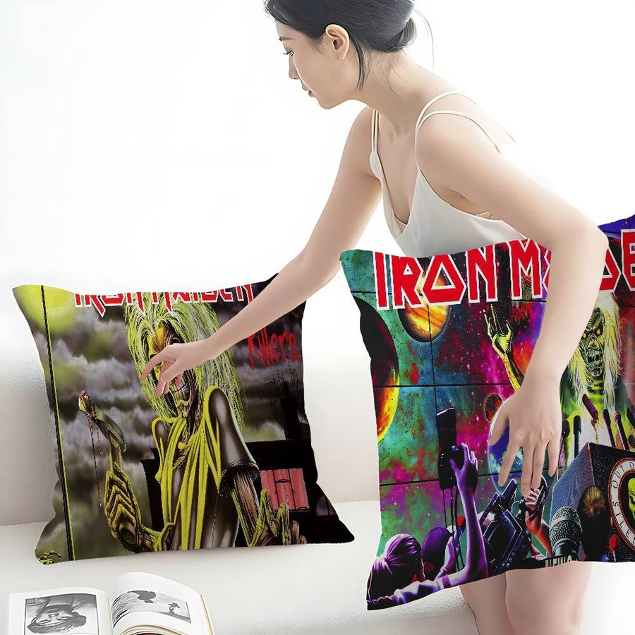 GUOYU HOMEDECOR Kissenbezug Design Band I-Iron Cool M-Maiden in Multicolour, quadratisch, B/H: 66 x 66 cm - Bild 2