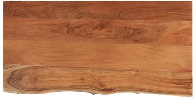vidaXL Tischplatte aus massivem Akazienholz, rechteckig mit Baumkante, braun, B/T/H: 80 x 40 x 2,5 cm - Bild 1