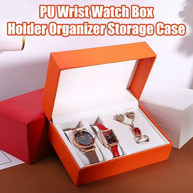 CAOWTAN Armbanduhr Box Organizer, PU, Schwarz, Unisex - Bild 1
