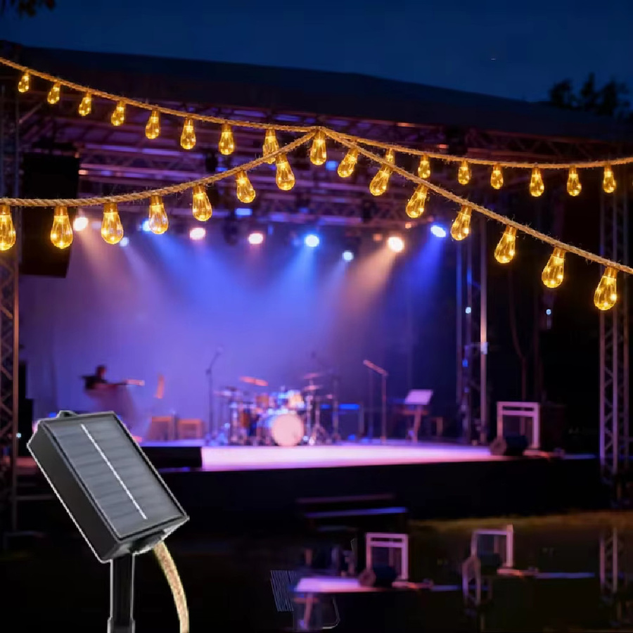WELPUR Solarbetriebene S14 Außenlichterkette in Warmweiß für Garten und Party - Bild 5
