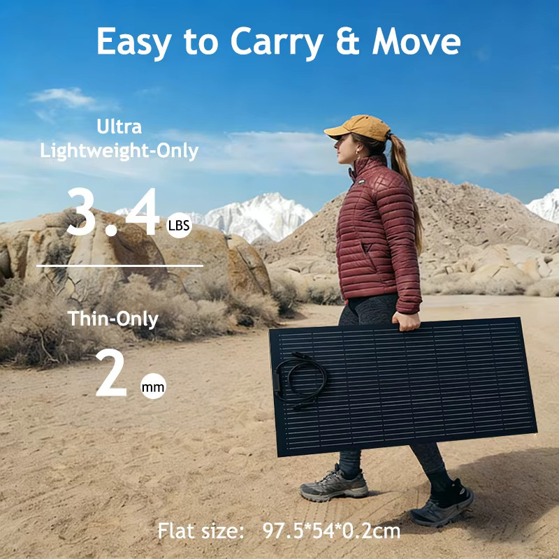 CHUBAN ETFE Flexibles Monokristallines Solarmodul-Set in Schwarz für 18V Batterieladegeräte und Camping - Bild 6