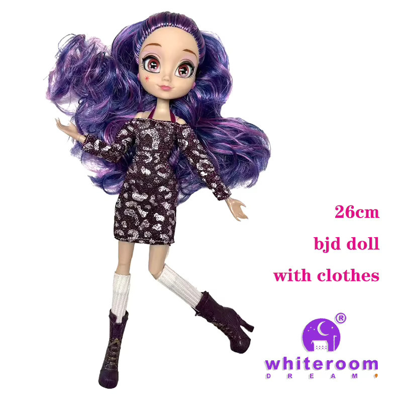 BJD-Puppe, lila Haare, rosa Make-up, 26 cm - Bild 1