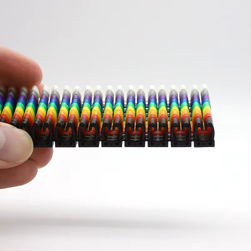 Bunte C-Typ Kabelmarkierungen aus Kunststoff für 2–3 mm Draht, 150/100 Stück Etiketten zur einfachen Identifizierung - Bild 3