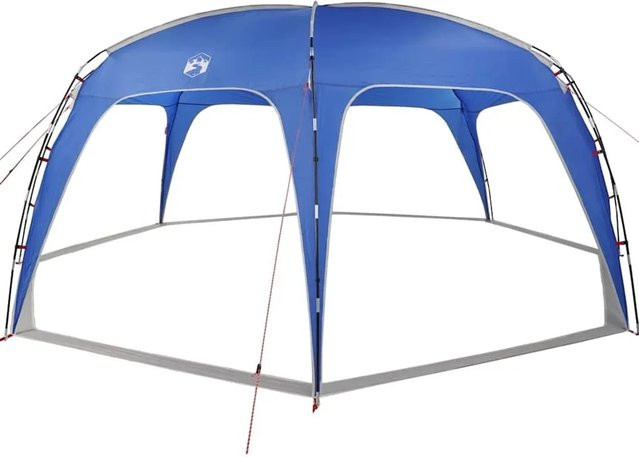 vidaXL Partyzelt Dome in Blau, wasserdicht aus Polyester und Fiberglas, B/T/H: 695 x 295 x 27 cm - Bild 1