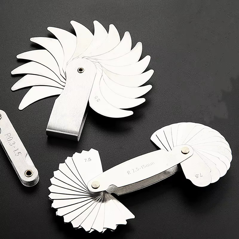 Probon Edelstahl R-Messgerät Komplettset Silber – Hochpräzises Radius-Messinstrument für Rundungen und Winkel - Bild 3