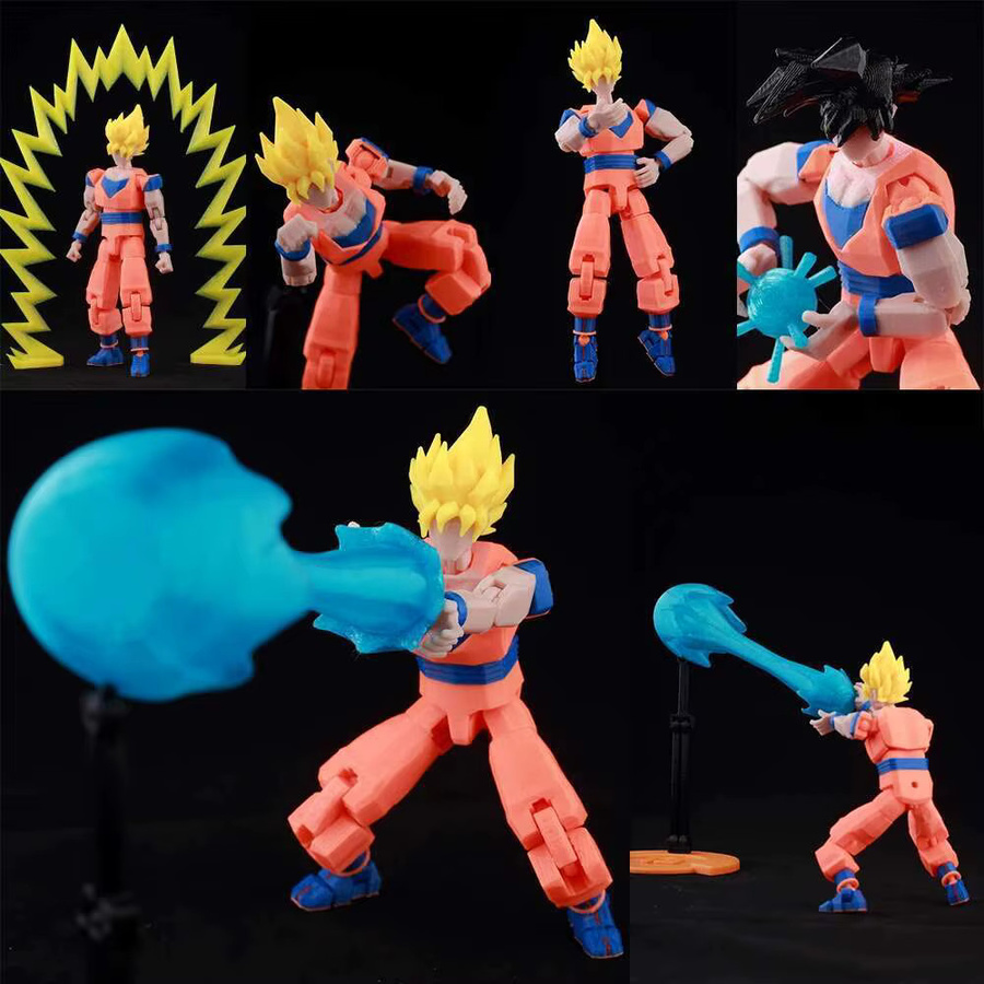 Bandai Dragon Ball Son Goku Actionfigur, mehrgelenkig beweglich, bunt - Bild 2