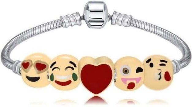 STEL ORA Emoji-Armband, Perle, Silber, beige, Damen - Bild 1