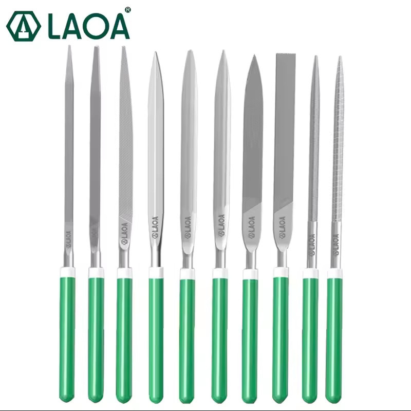 LAOA 6/10-teiliges Feilenset mit Flachfeile, Rundfeile und Quadratfeile als Handschleifwerkzeug, Länge: 180 mm - Bild 2
