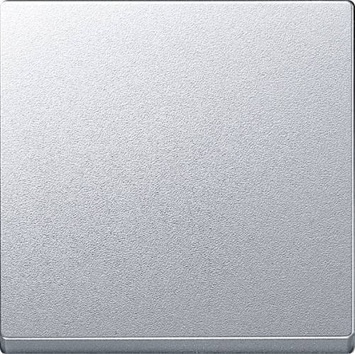 Merten Abdeckung Wechselschalter System M in Aluminium-Optik Silber - Bild 1