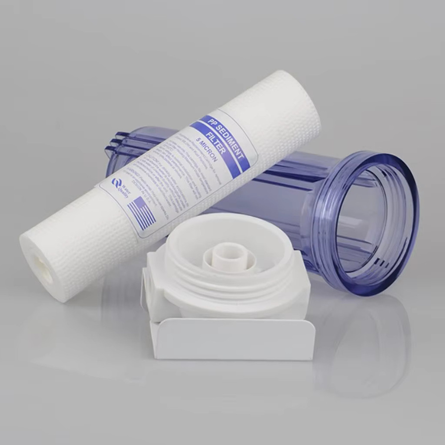 HAWBOIRRY 10-Zoll Hauswasserfilter mit PP-Baumwolle und Farbverlauf, einstufiger Wasserreiniger für die Küche mit 1/2 Zoll Wassereinlass - Bild 2
